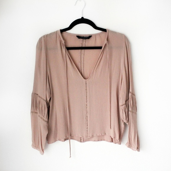 Anthropologie Tops - ✨Anthropologie - Blush Long Sleeve Blouse✨
